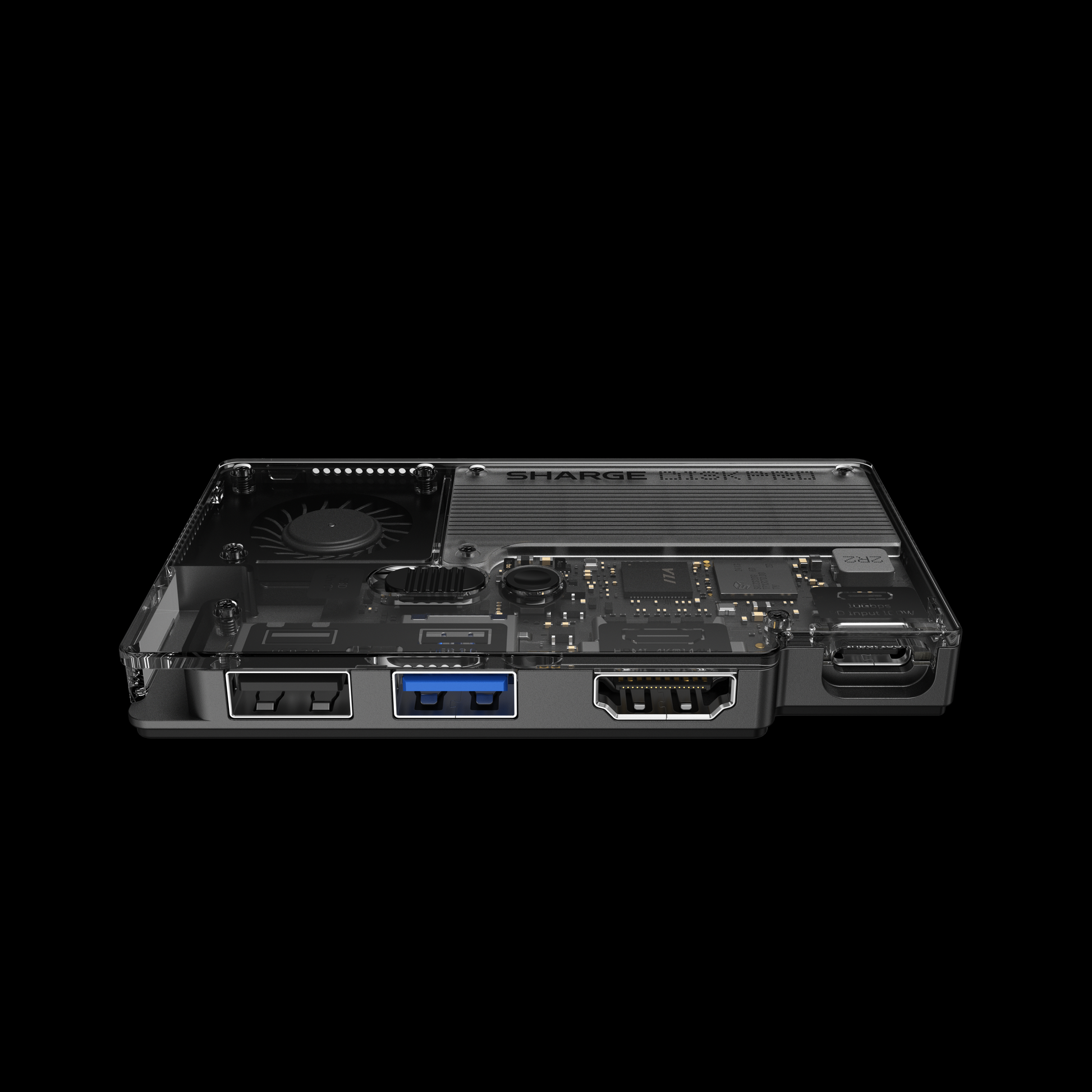 SHARGE ICEMAG 3 展示側邊 USB-C 傳輸線與充電口，提升使用便利性。