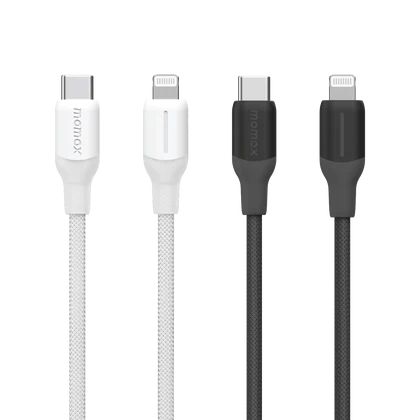 MOMAX 1-Link Flow CC+ USB-C to Lightning 2米 編織線連接線 DL55