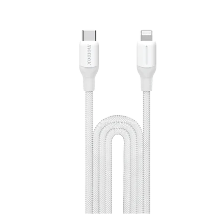 MOMAX 1-Link Flow CC+ USB-C to Lightning 2米 編織線連接線 DL55