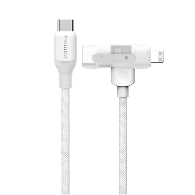 MOMAX 1-Link Flow Duo 2-in-1 USB-C to Lightning 1.5米 連接線 DL56