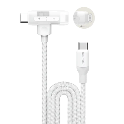 MOMAX 1-Link Flow Duo 2-in-1 USB-C to Lightning 1.5米 連接線 DL56