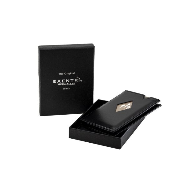 EXENTRI Miniwallet｜高品質材質｜真牛皮、不鏽鋼鎖扣與尼龍襯裡
