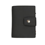 GARZINI Metal Wallet｜多功能金屬卡包｜頭層粒面皮革及堅固金屬材質製成
