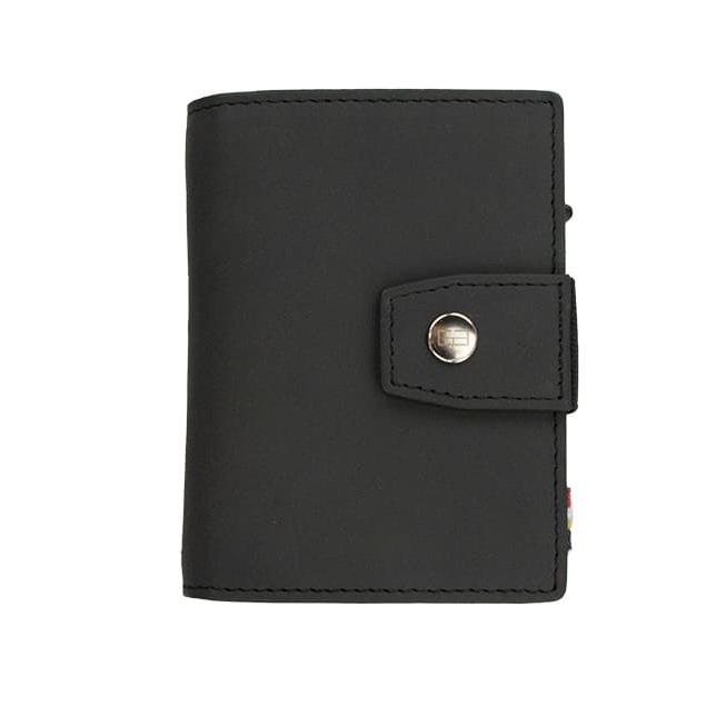 GARZINI Metal Wallet｜多功能金屬卡包｜頭層粒面皮革及堅固金屬材質製成