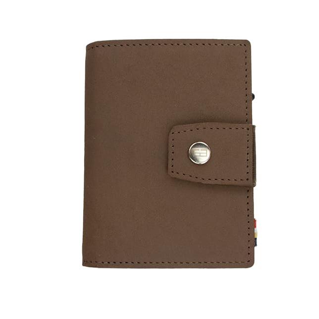 GARZINI Metal Wallet｜多功能金屬卡包｜頭層粒面皮革及堅固金屬材質製成