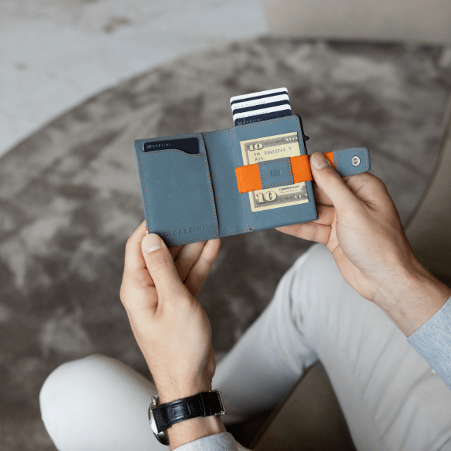 GARZINI Metal Wallet｜多功能金屬卡包｜輕鬆按一下即可快速取卡