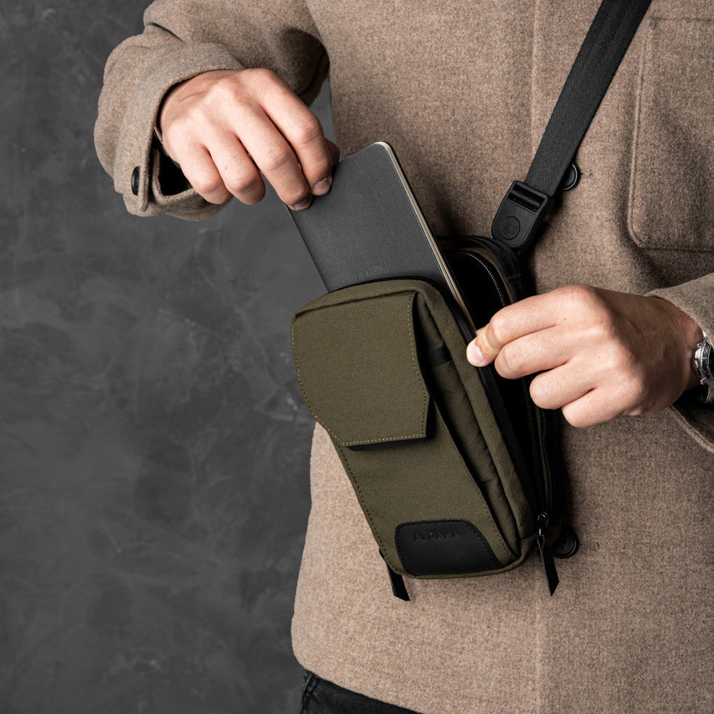ALPAKA Modular Sling V2｜多功能手機袋 300D｜側面結實織帶環可連接 HUB 系列模組化配件，擴展功能性