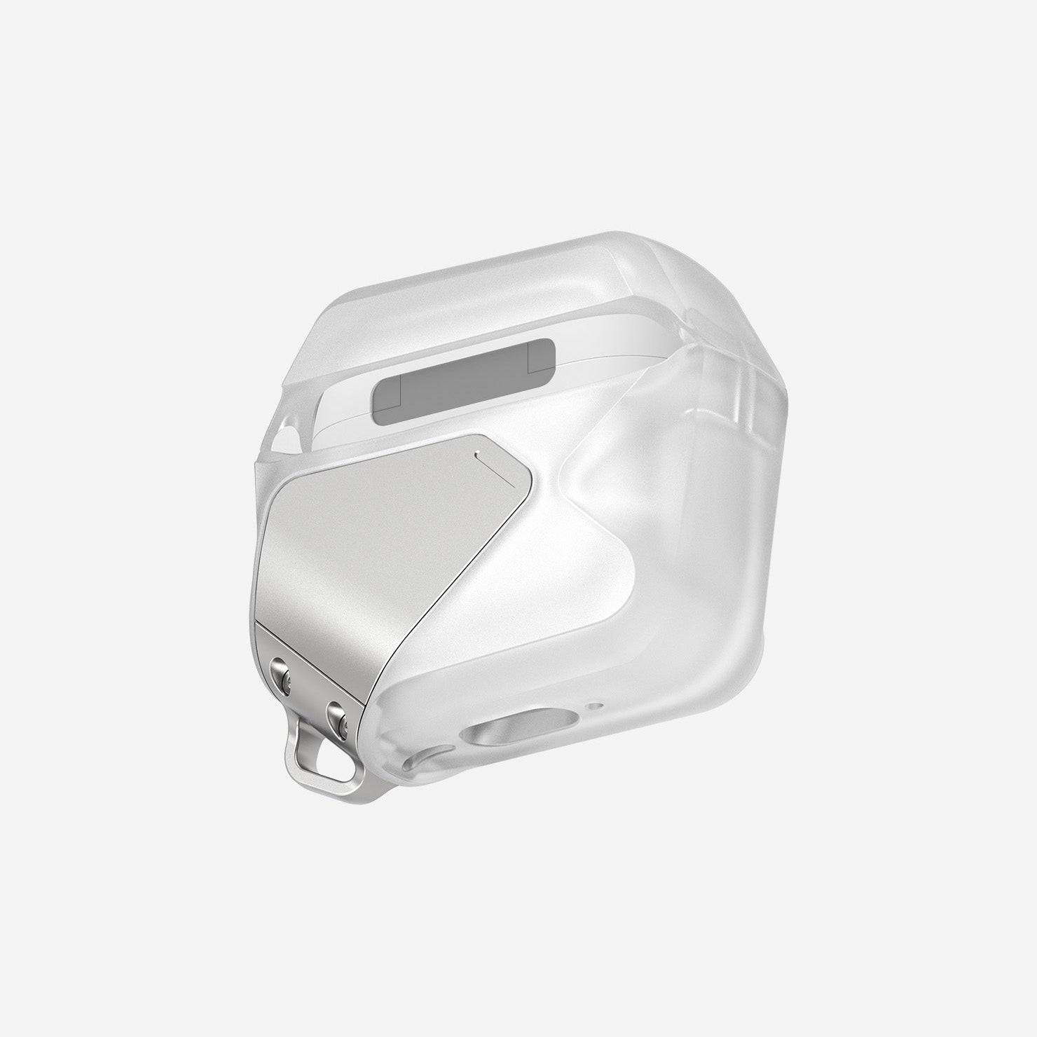 A29 幾何造型 AirPods 4 殼，黑色、灰色、半透明灰及半透明白多色可選