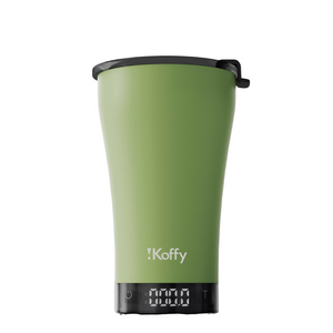 IKOFFY GoBrew 智能咖啡沖泡杯綠款正面展示。