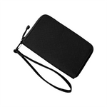 ALPAKA Zip Passport Wallet 黑色款展示正面設計。