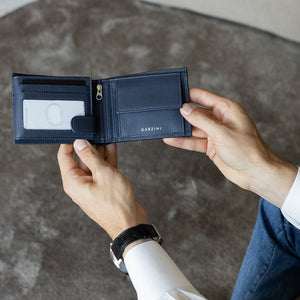 GARZINI Bifold Wallet 雙折錢包｜15 卡位極簡設計｜RFID 防盜真皮銀包