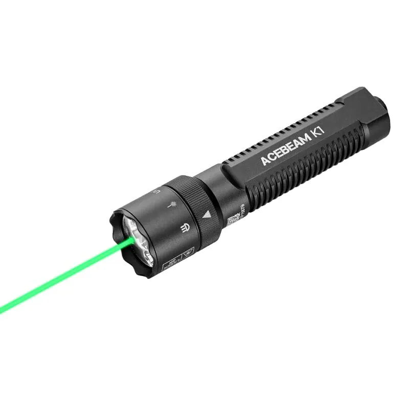 ACEBEAM K1 三光源手電筒展示正面設計