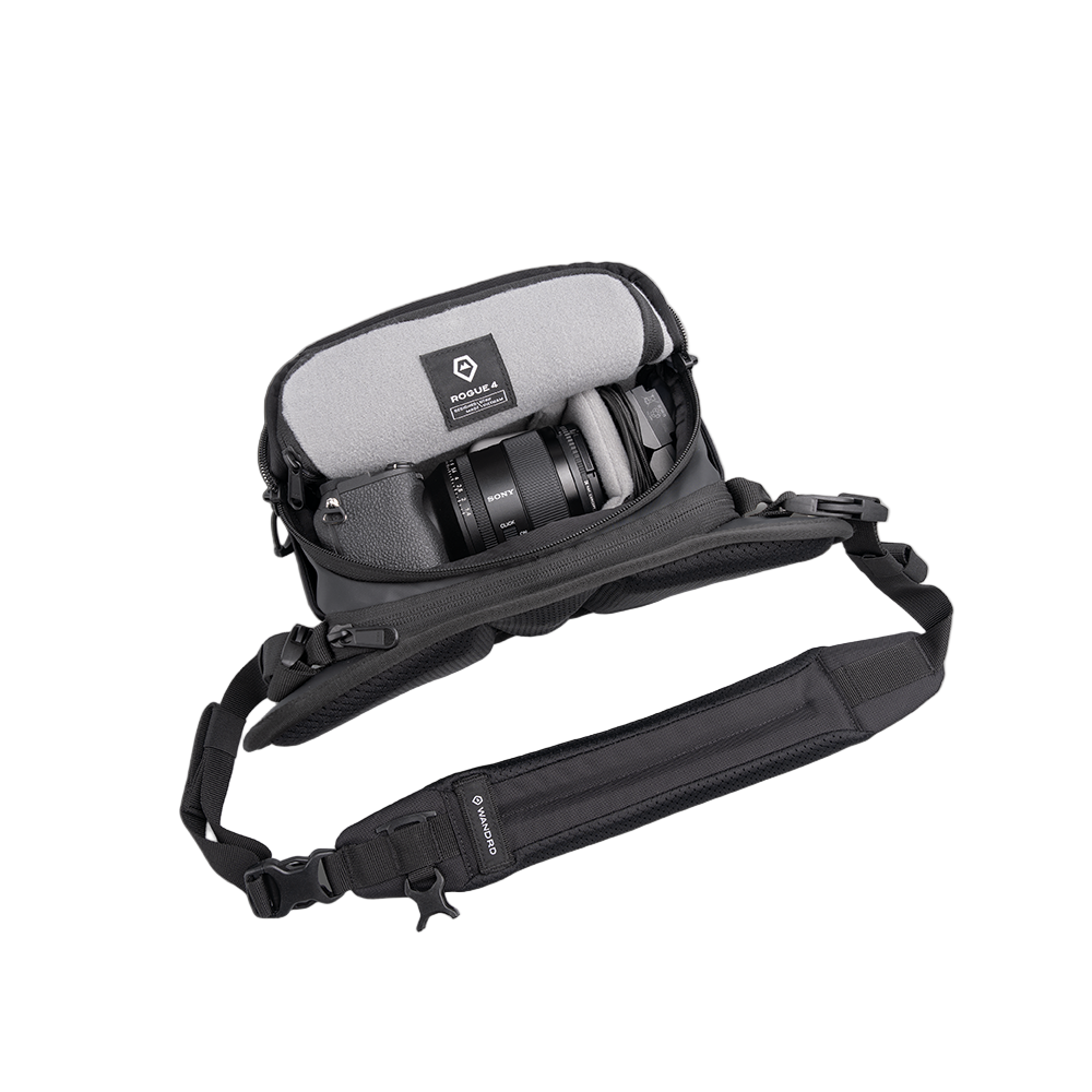 WANDRD ROGUE Sling V2 斜背包全系列顏色展示，適合日常及旅行使用。
