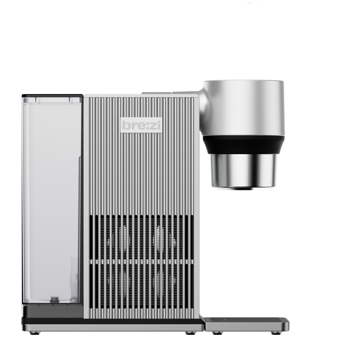 BREZI COLD 自動冷萃咖啡機，展示黑色鋁合金外觀與數字觸控屏設計。