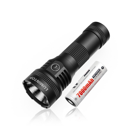 LUMINTOP D3 7000+流明 USB‑C 磁吸尾蓋手電筒 產品外觀｜黑色版本