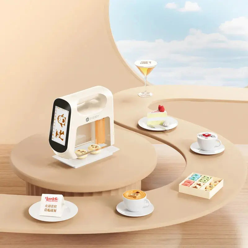 EVEBOT Smart 食品印花機｜咖啡拉花打印機｜5×10cm｜300dpi｜Wi‑Fi｜Type‑C