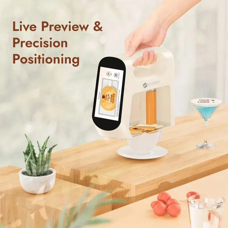 EVEBOT Smart 食品印花機｜咖啡拉花打印機｜5×10cm｜300dpi｜Wi‑Fi｜Type‑C