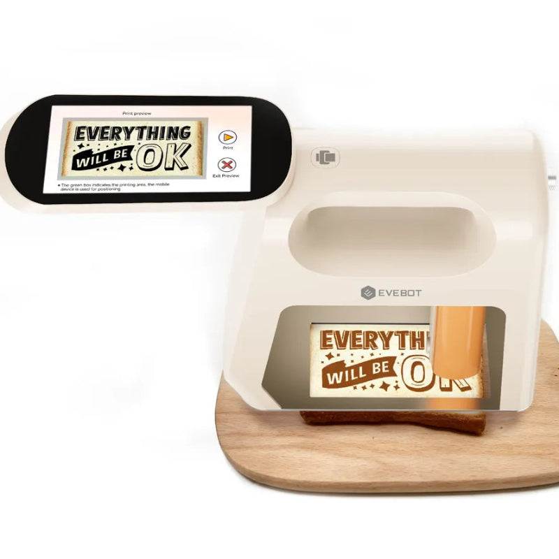 EVEBOT Smart 食品印花機｜咖啡拉花打印機｜5×10cm｜300dpi｜Wi‑Fi｜Type‑C
