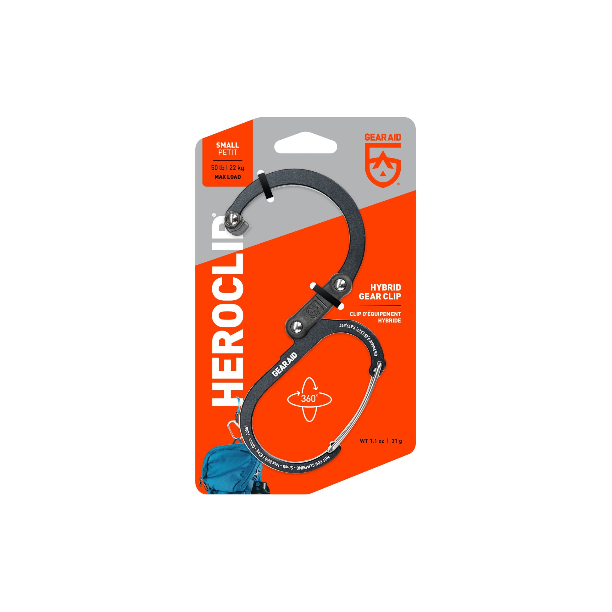 Heroclip Small－360° 旋轉三合一輕巧裝備掛扣