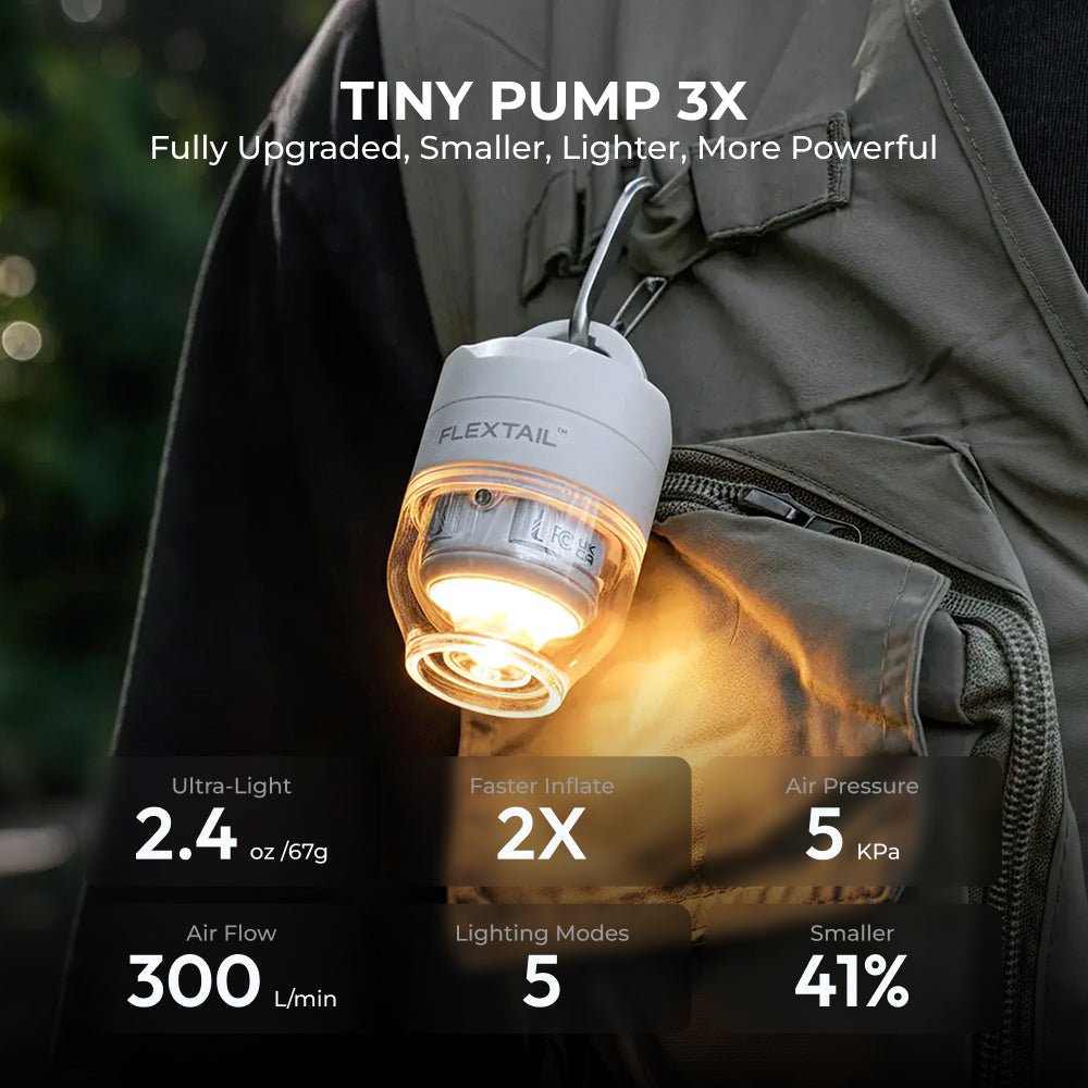 FLEXTAIL Tiny Pump 3X 超輕量三合一充氣露營使用情境圖