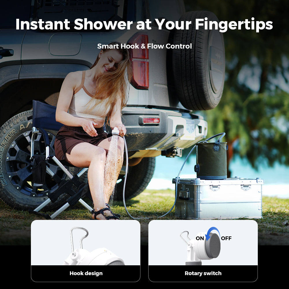 FLEXTAIL Tiny Shower 迷你戶外淋浴器產品場景圖
