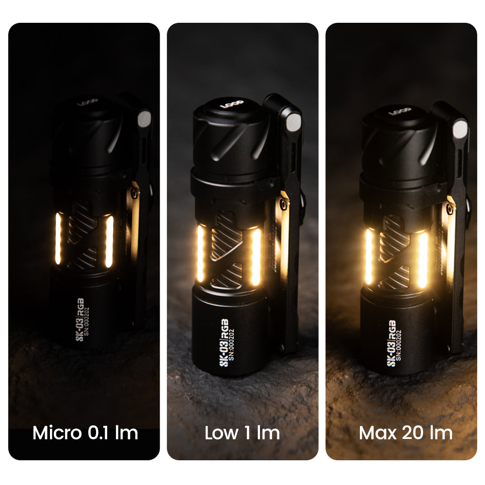 LOOP GEAR SK03 RGB 鋁合金 EDC 迷你手電筒