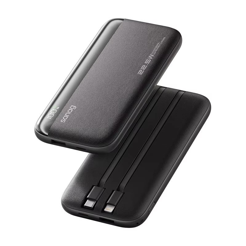 SANAG 10000mAh 自帶雙綫行動電源 K25｜10000mAh 大容量｜LED 智能顯示屏
