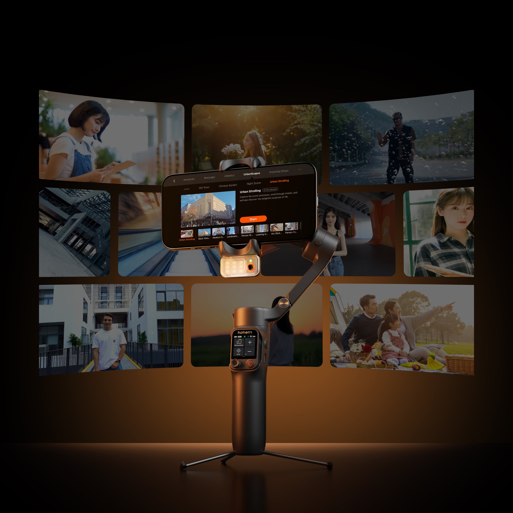 HOHEM Isteady V3 手機雲台 - Vlog 走拍穩定效果 使用情境示意