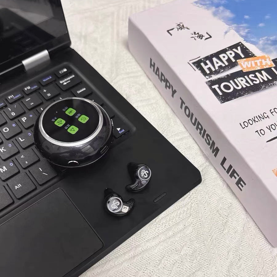 mifo FiiTii S 充電盒配備 1.43 英寸 AMOLED 高清觸控屏，操作簡便