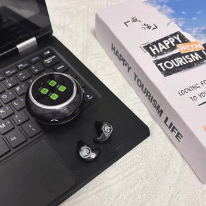 mifo FiiTii S 充電盒配備 1.43 英寸 AMOLED 高清觸控屏，操作簡便