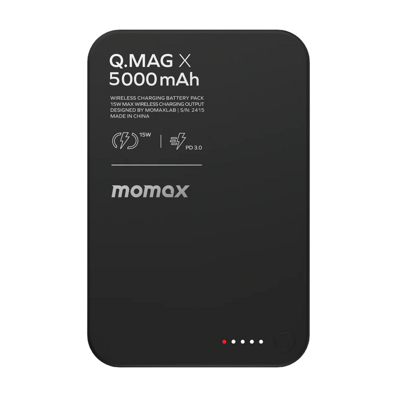 MOMAX Q.Mag X 5000mAh 超薄磁吸流動電源 IP116A