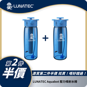 LUNATEC Aquabot 壓力噴射水樽｜三種噴射模式｜戶外必備