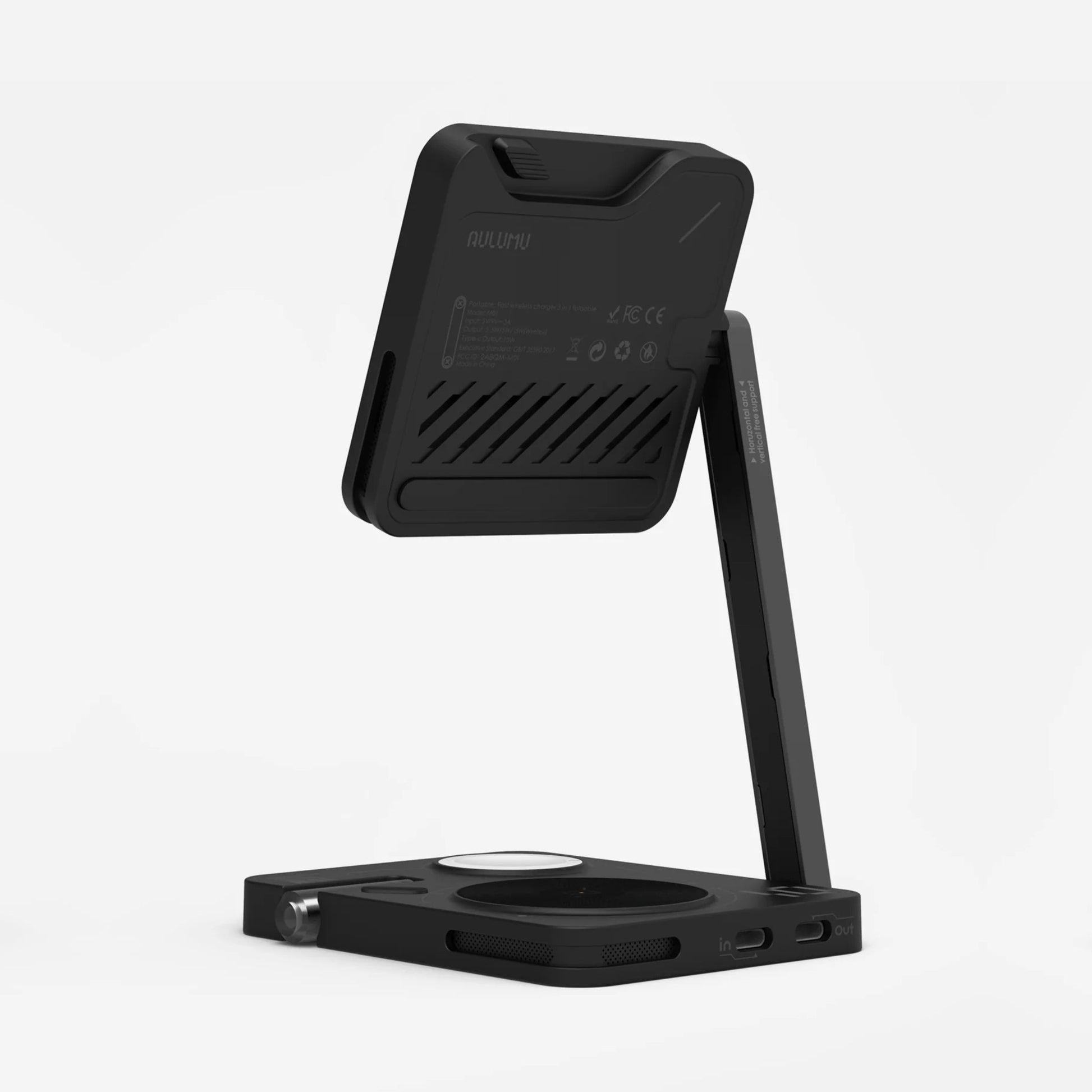 AULUMU 4-in-1 折疊無線充電座｜可折疊平放