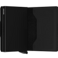 SECRID Twinwallet Optical Titanium Blue 真皮防盜銀包 ｜雙卡槽極大容量｜RFID防盜保護