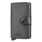 SECRID Miniwallet Matte Satin Steel 真皮防盜銀包 ｜一鍵彈出卡槽｜RFID防盜保護