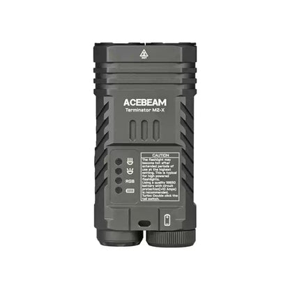 Acebeam Terminator M2-X EDC 手電筒，雙光源設計與 RGB 輔助光，適合戶外與日常使用