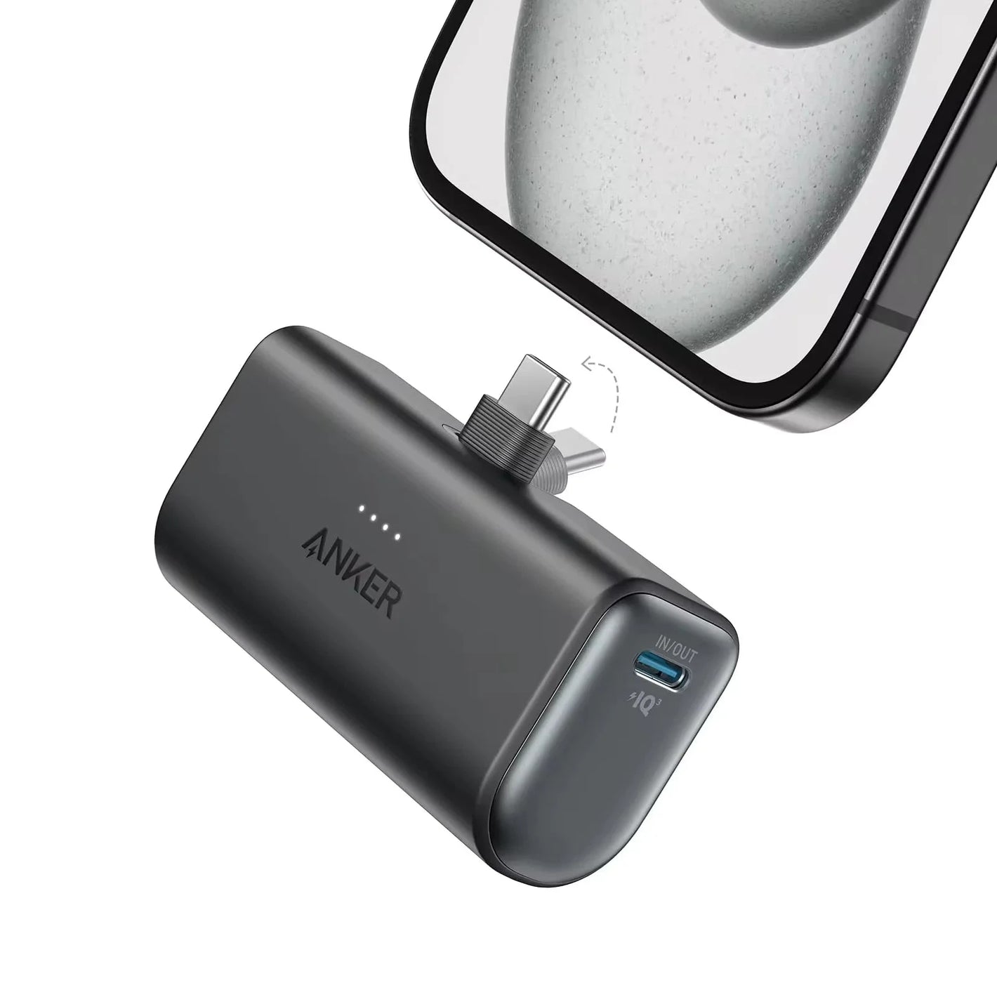 ANKER Nano 5000mAh 摺疊式充電頭行動電源 A1653｜摺疊式二合一設計
