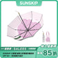 SUNSKIP 小蒼蘭 鈦銀三折雙層防曬雨傘｜UPF 50+｜抗6級風力設計