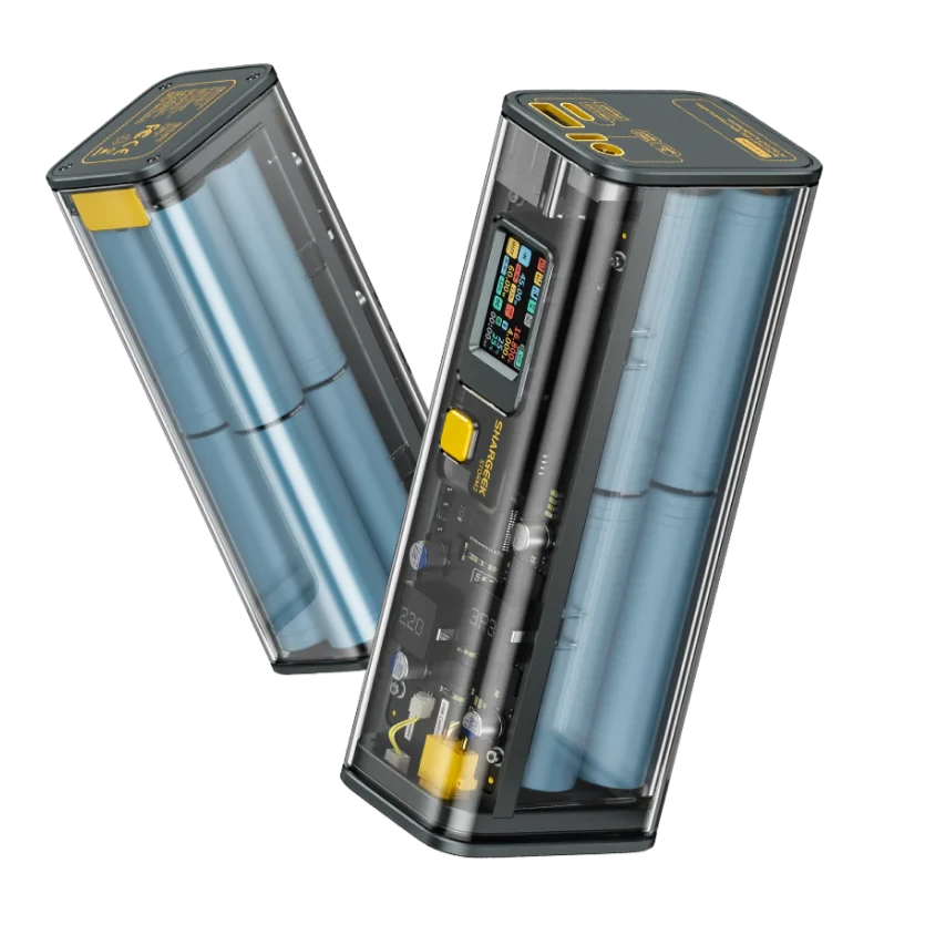 SHARGE STORM2 透明100W快充行動電源｜全彩 IPS 智能顯示屏
