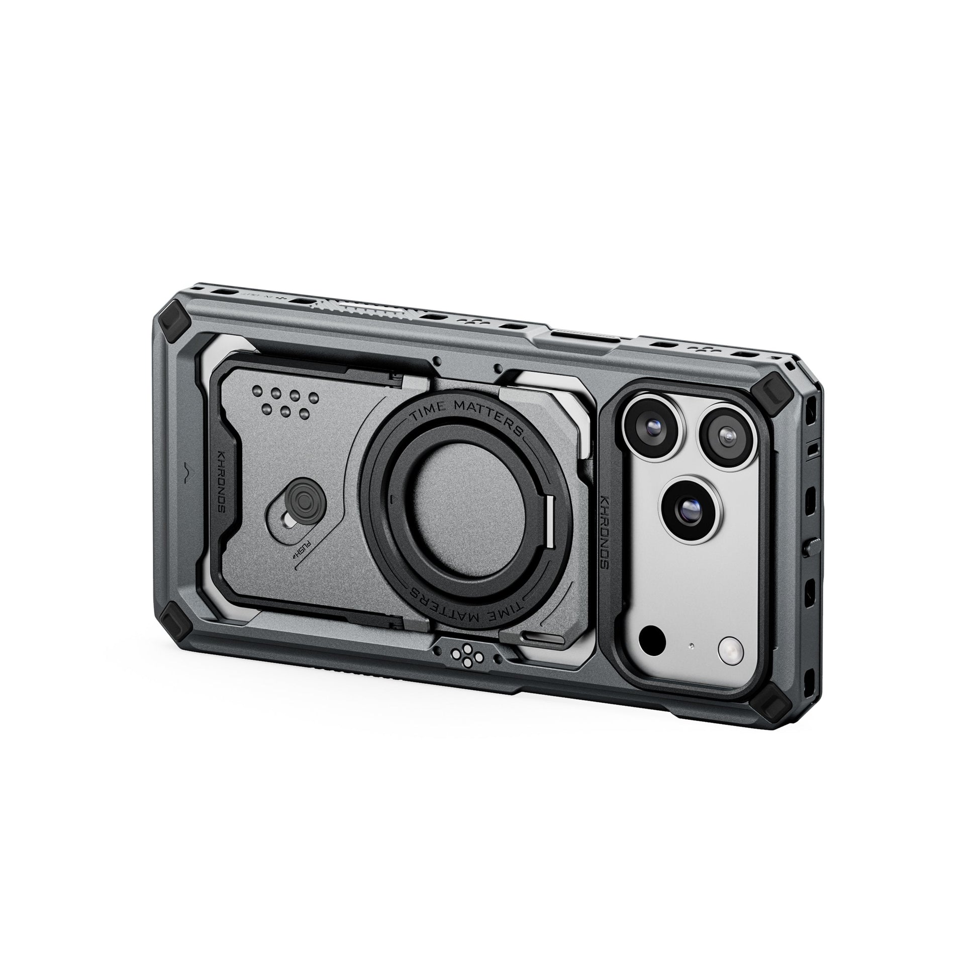 TILTA KHRONOS iPhone 17 Pro/Pro Max 保護殼展示正面外觀設計。