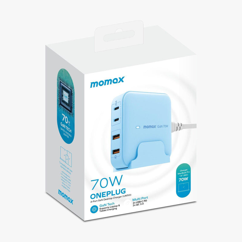 MOMAX Oneplug 70W Gan 四輸出電源充電座 UM50