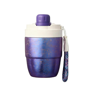 ETELF Portable Coffee Cup｜隨行咖啡杯 無圖案 紫色 正面外觀展示