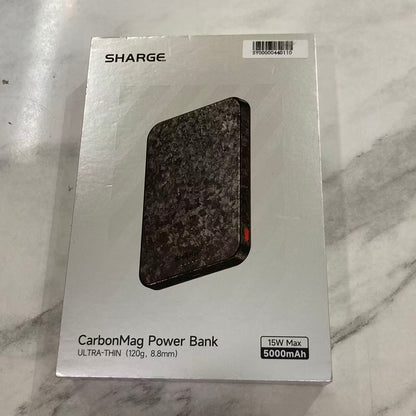 SHARGE Qi 碳纖維磁吸行動電源 5000mAh C3 #1711 ( 陳列品/瑕疵品特價出售 )