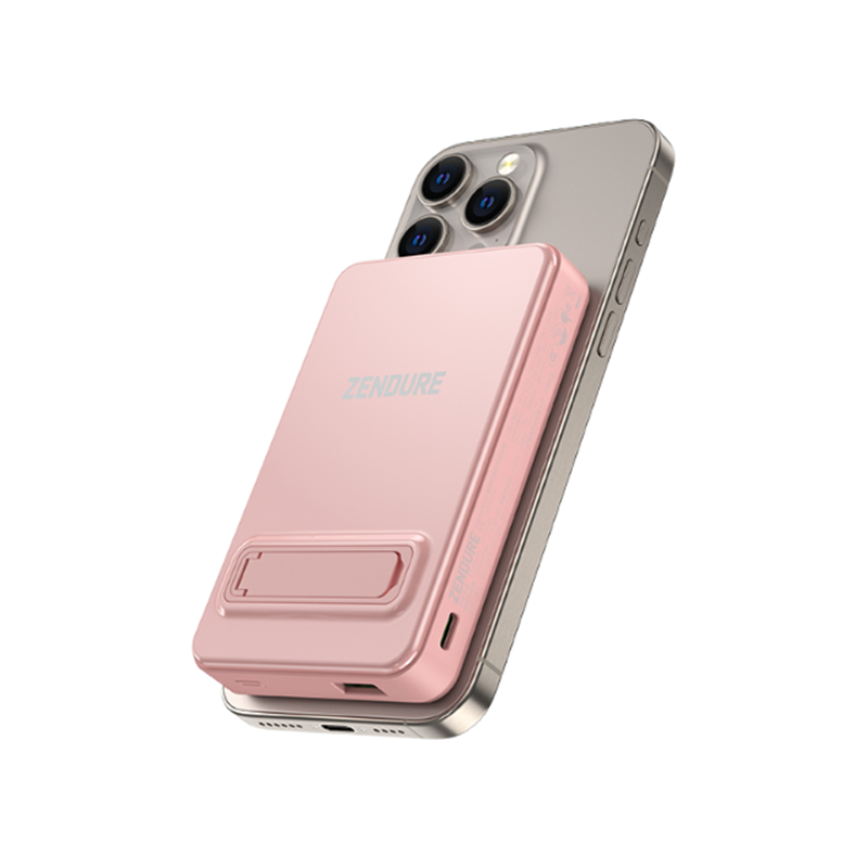 Zendure Supermini Q 磁性無線充電器，10000mAh 大容量，粉色設計