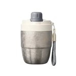 ETELF Portable Coffee Cup｜隨行咖啡杯 無圖案 銀色 正面外觀展示