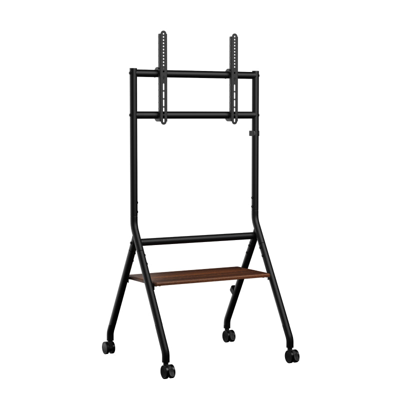 BRATECK 可移動式電視支架推車｜適配 43-86 吋電視，承重高達 50-80kg，配備 360° 萬向輪與剎車系統