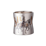 ETELF Titanium Coffee Cup ｜純鈦咖啡杯-銀色 騎士造型 正面外觀展示