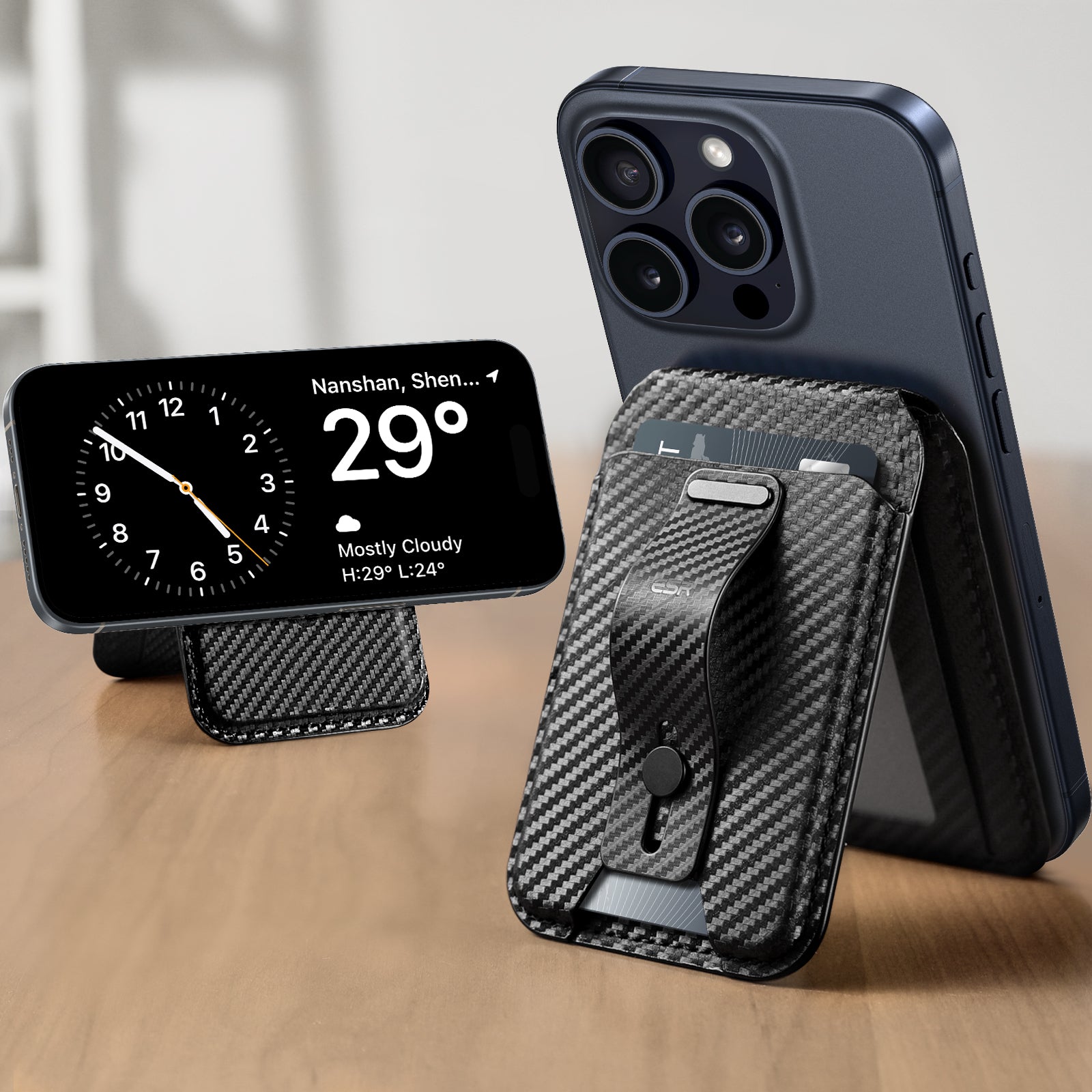ESR HaloLock™ Grip MagSafe Wallet Stand 磁吸支架卡包｜防消磁設計
