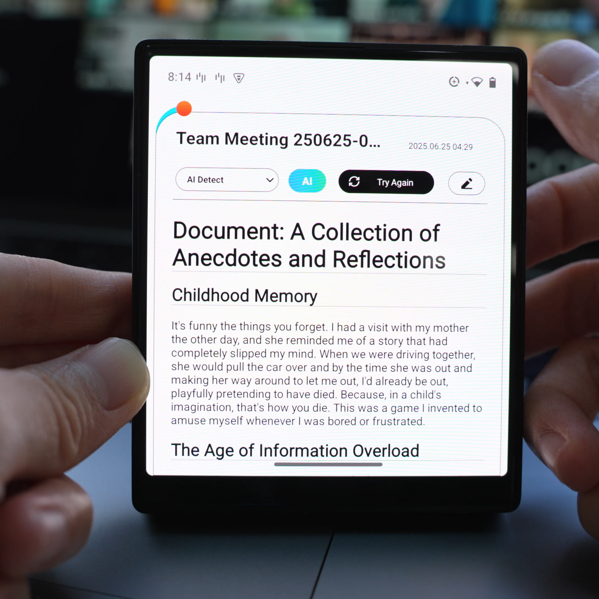 IKKO MindOne Pro AI 智能手機 - 專注模式與多項 AI 工具界面特寫，提升工作效率