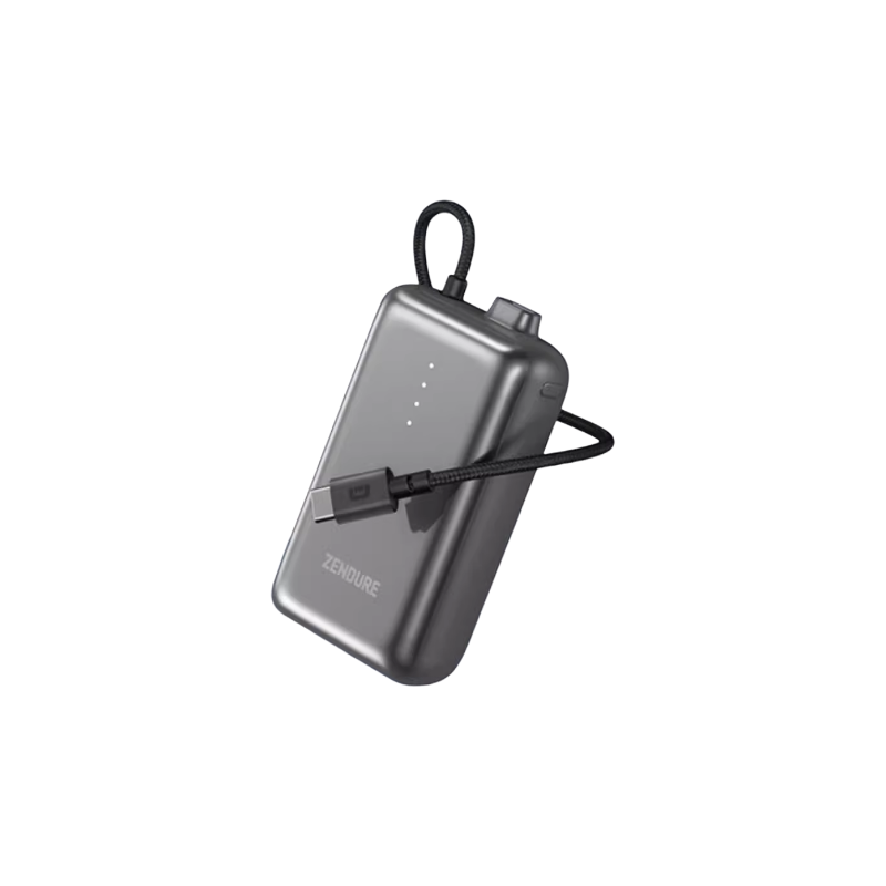 Zendure SuperMini Pro 自帶線行動電源，10000mAh 大容量，支援 30W 快充